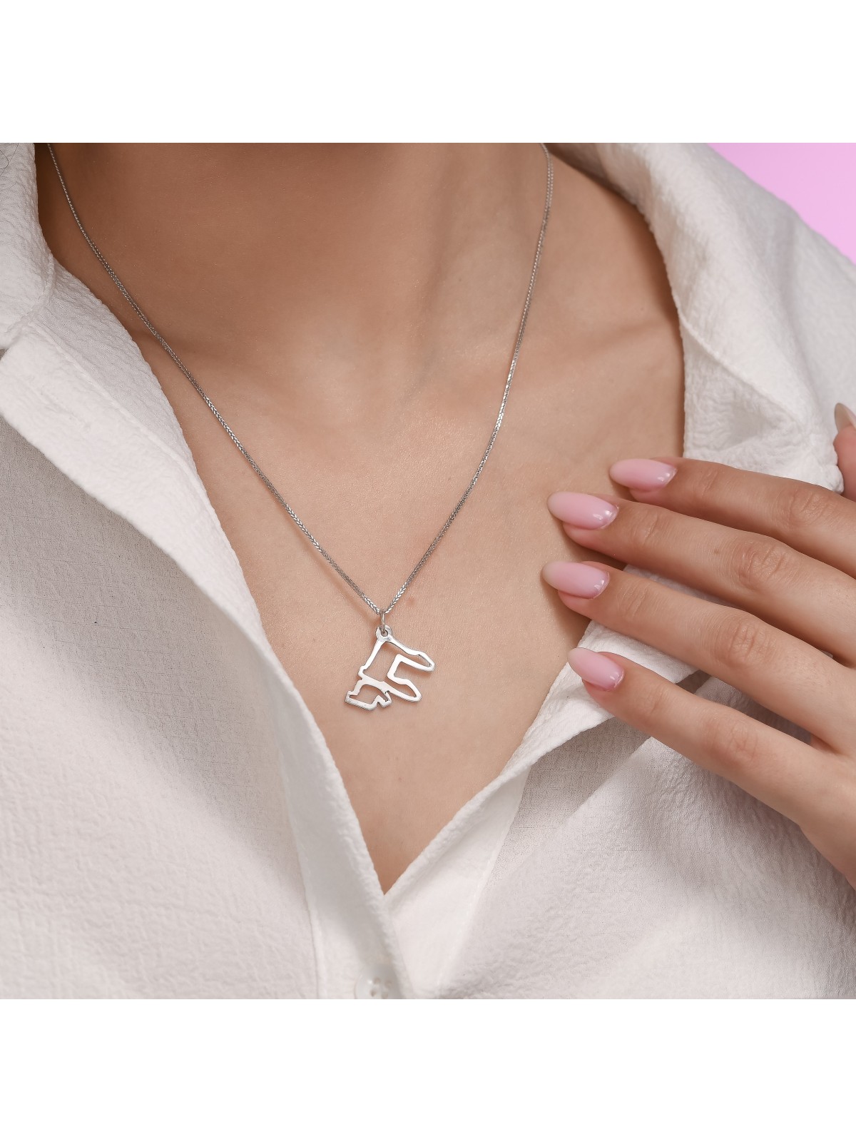 ענק עכשווי כסף סטרלינג חלול Chai Nec, Chai Jewelry, Is